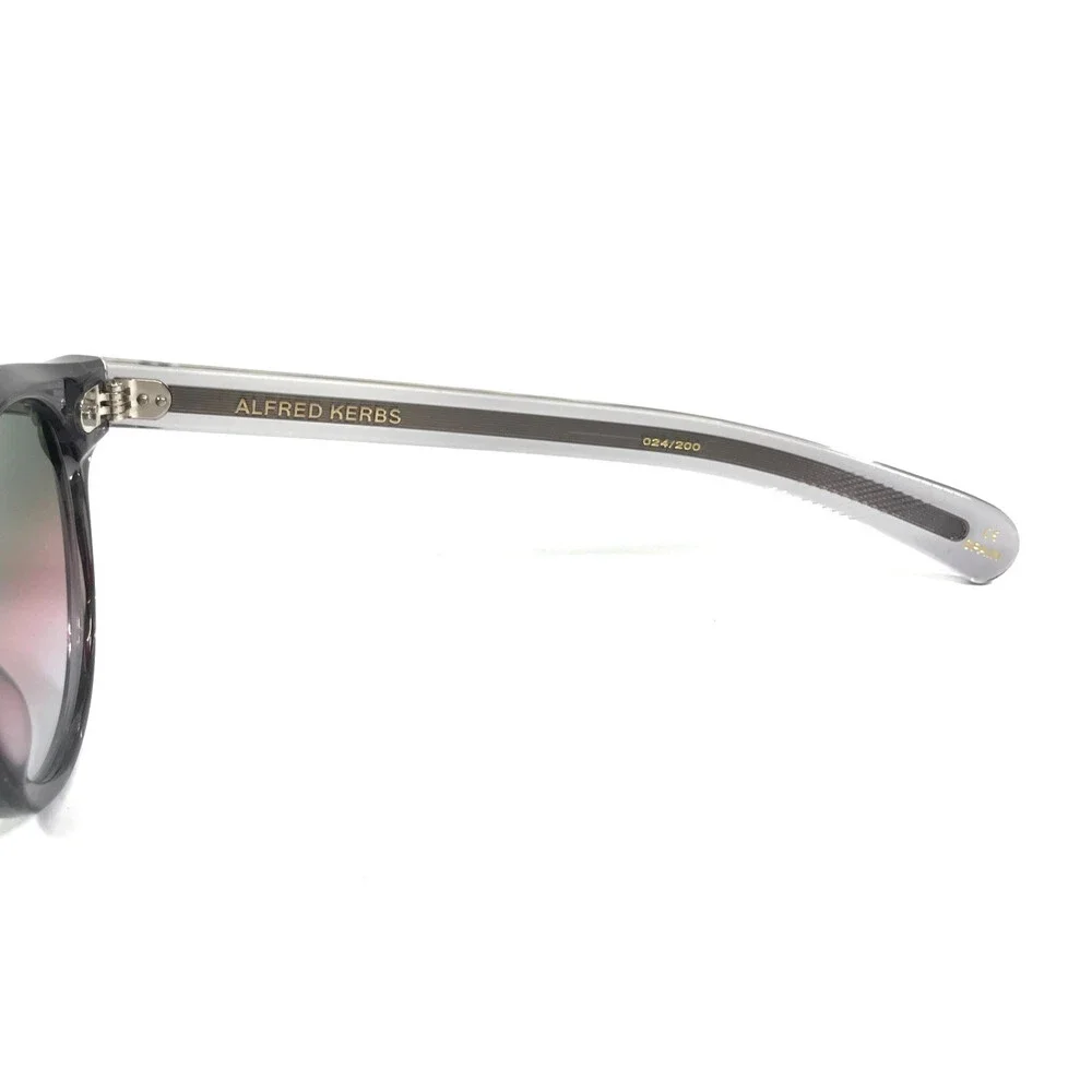 Alfred Kerbs Sunglasses ALICE GY 024/200 Gray Round w/ Gray Pink Gradient Lenses